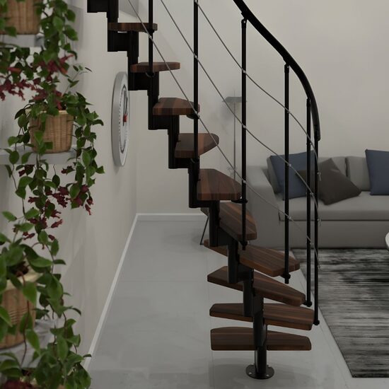 Modultrappa NIZZA Minka – Turn Svart / Valnöt